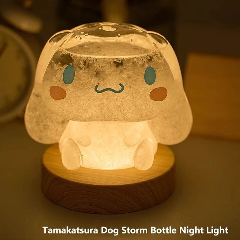 

Kawaii Cinnamoroll Storm Bottle Night Light Cartoon Anime Sanrio Weather Forecast Lamp Atmosphere Decoration Light Girl Gift Toy