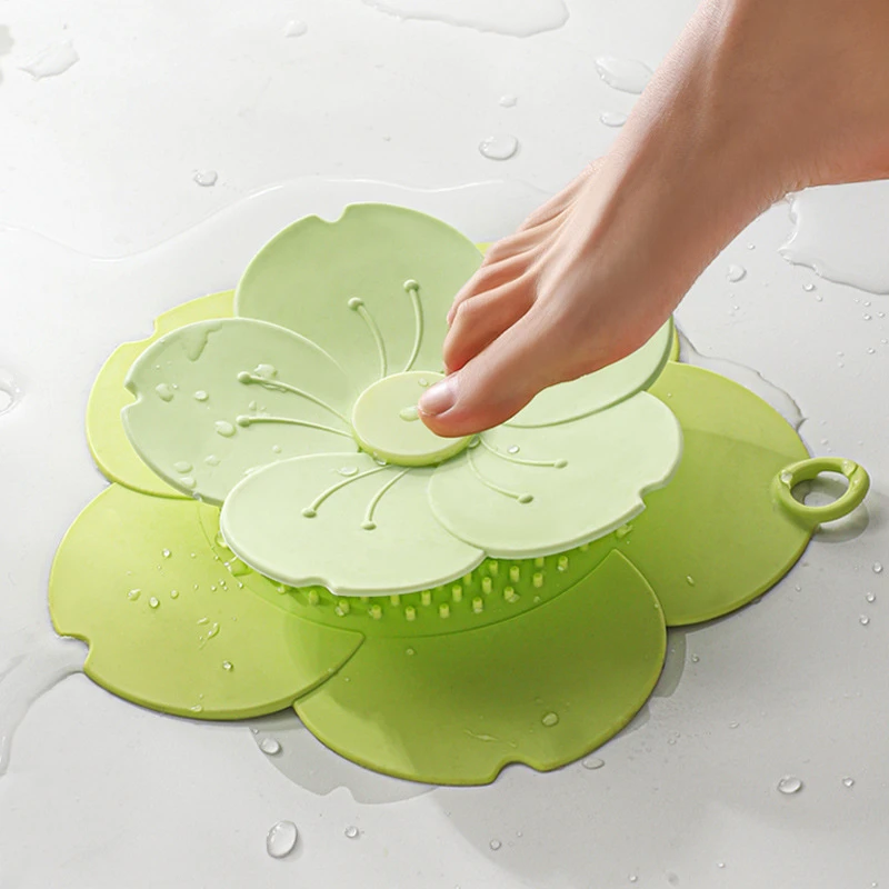 Floor Drain Deodorizer Silicone Mat Toilet Anti-odor Deodorizing Sealing Cover Blocking Bathroom Sewer Anti-odor Artifact