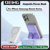 10000mAh Magnetic Power Bank With Foldable Stand For iPhone Samsung Xiaomi Portable Wireless Charger for Apple External Battery 1