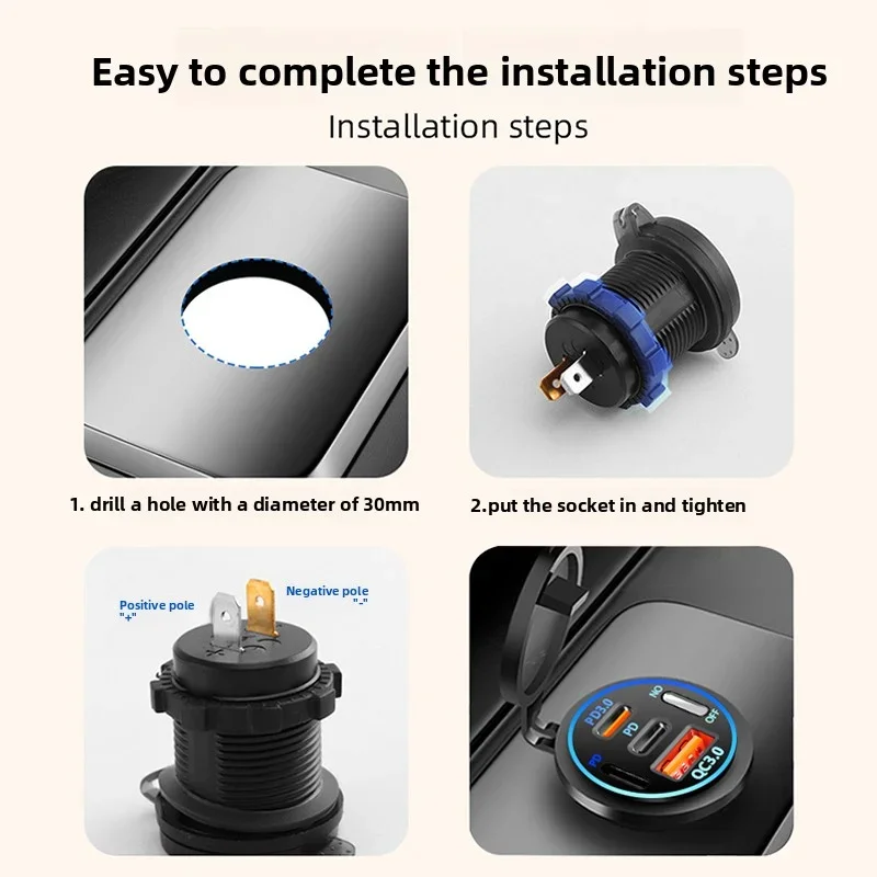 Car Charger with Voltmeter Socket