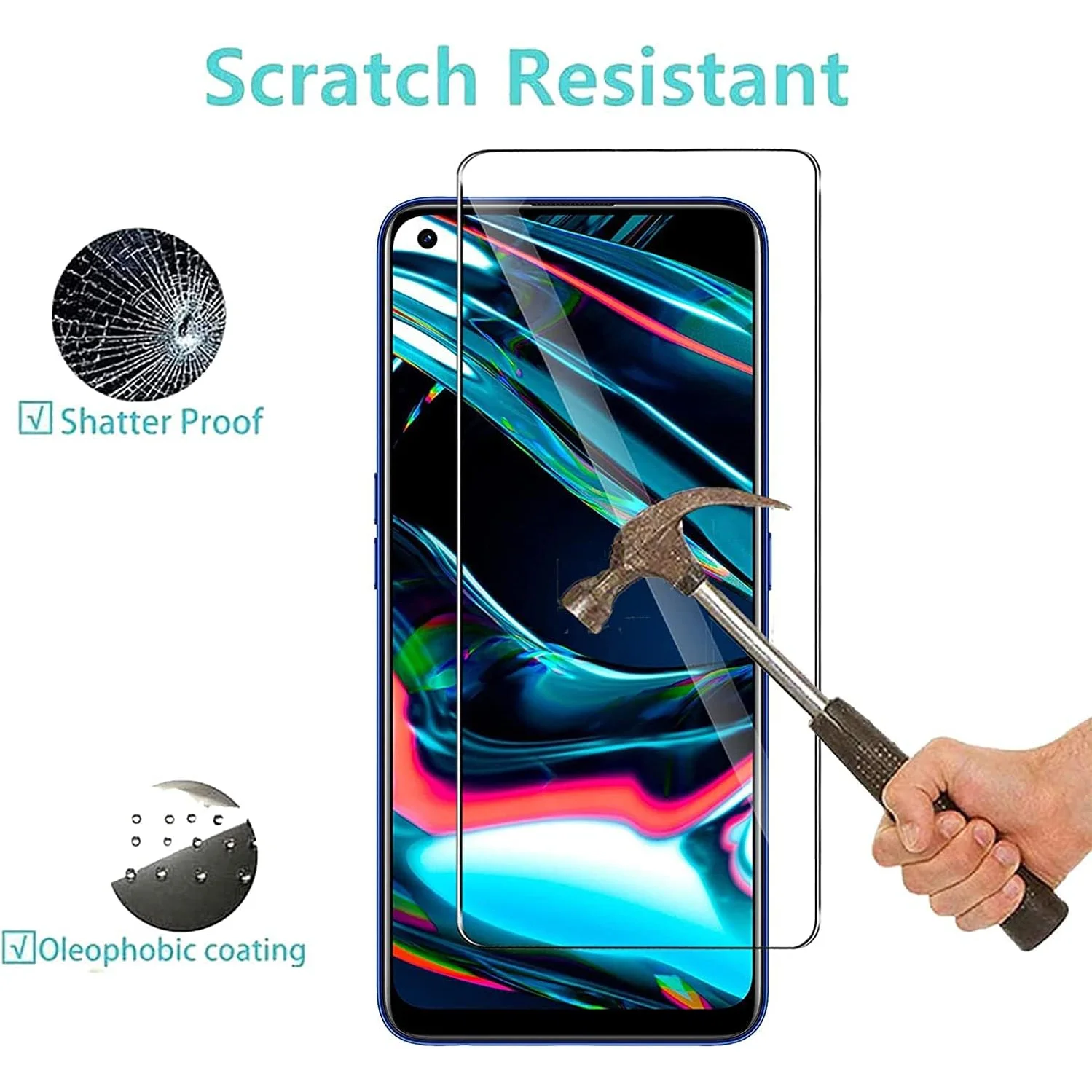 Premium 3-Pack Full Cover Tempered Glass Screen Protector - Enhanced Durability and Clarity