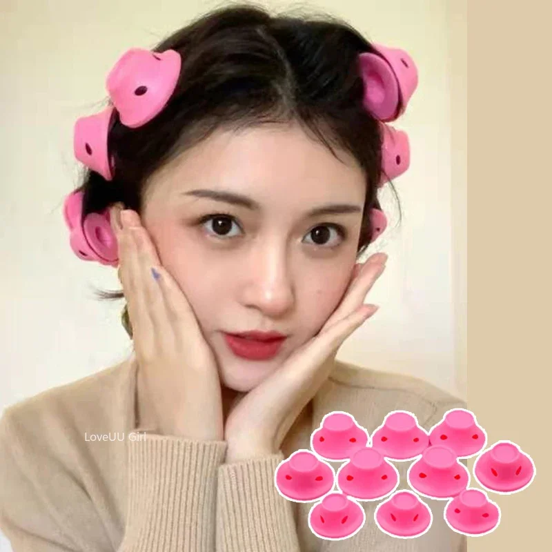5/10/20pcs Soft Rubber Silicone Hair Styling Tool Hair Curling Tools Heatless Hair Curler Twist Hair Rollers Clips No Heat Curls DIY Hairs Styling Tools