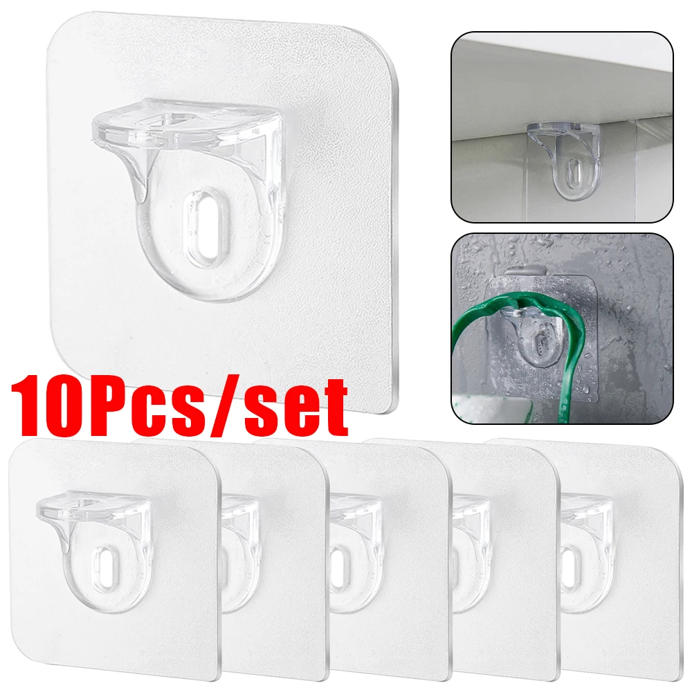 

10/1Pcs Shelf Support Pegs Hooks Self Adhesive Closet Cabinet Support Clip Wall Hangers Storage Holder For Home Kitchen Bathroom