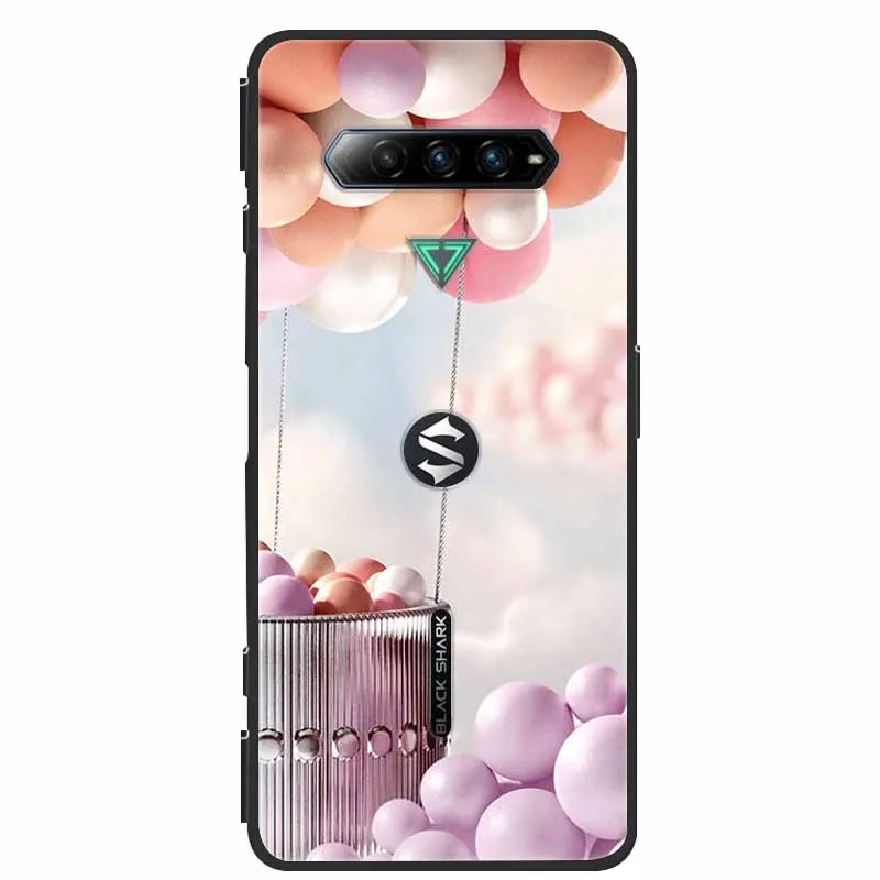 Floral Pattern Soft Silicone Back Cover for Xiaomi Black Shark 4 Pro and 4S