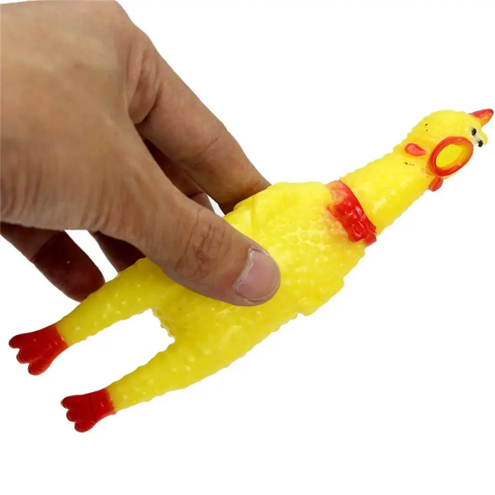 

1 Piece Yellow Lovely Rubber Pet Dog Chew Toy Screaming Chicken Pet Supplies Pet Squeaky Toy