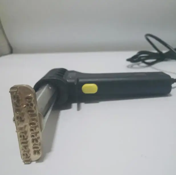 Handheld Leather Hot Foil Stamping Machine | Embossing Logo Printer for Wood PU Leather 220V with Custom Copper Mold detail image 6