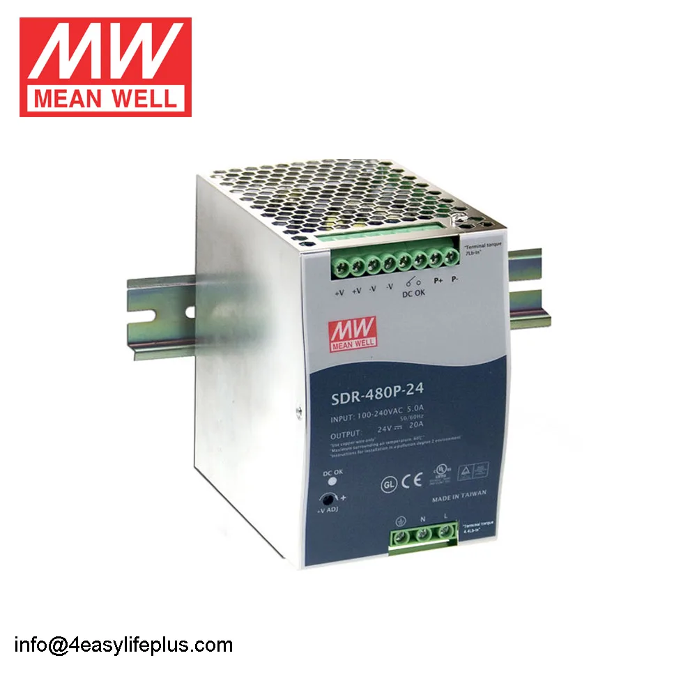 

Meanwell 480W 20A 24V DC Voltage Regulator SDR-480-24
