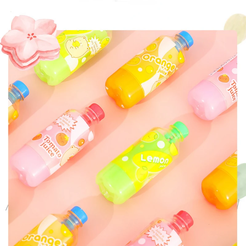 Pencil eraser Soda bottle shape PVC Eraser for student drawing