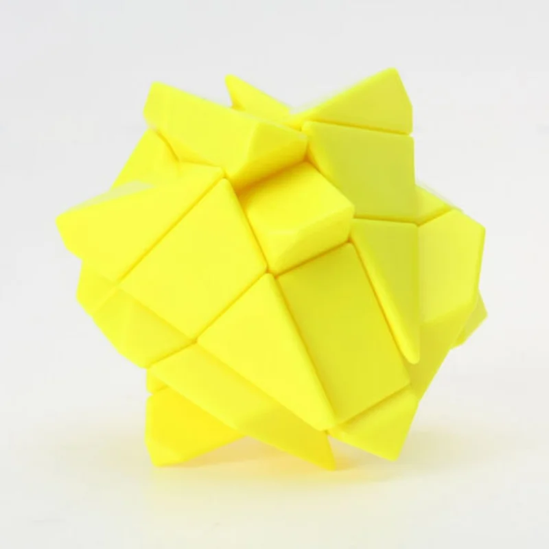 Ghost Ninja 3x3x3 Irregular Magic Cube Twist Puzzle Stickerless Fancy Toy Educational Toys Kid Game Yellow 3