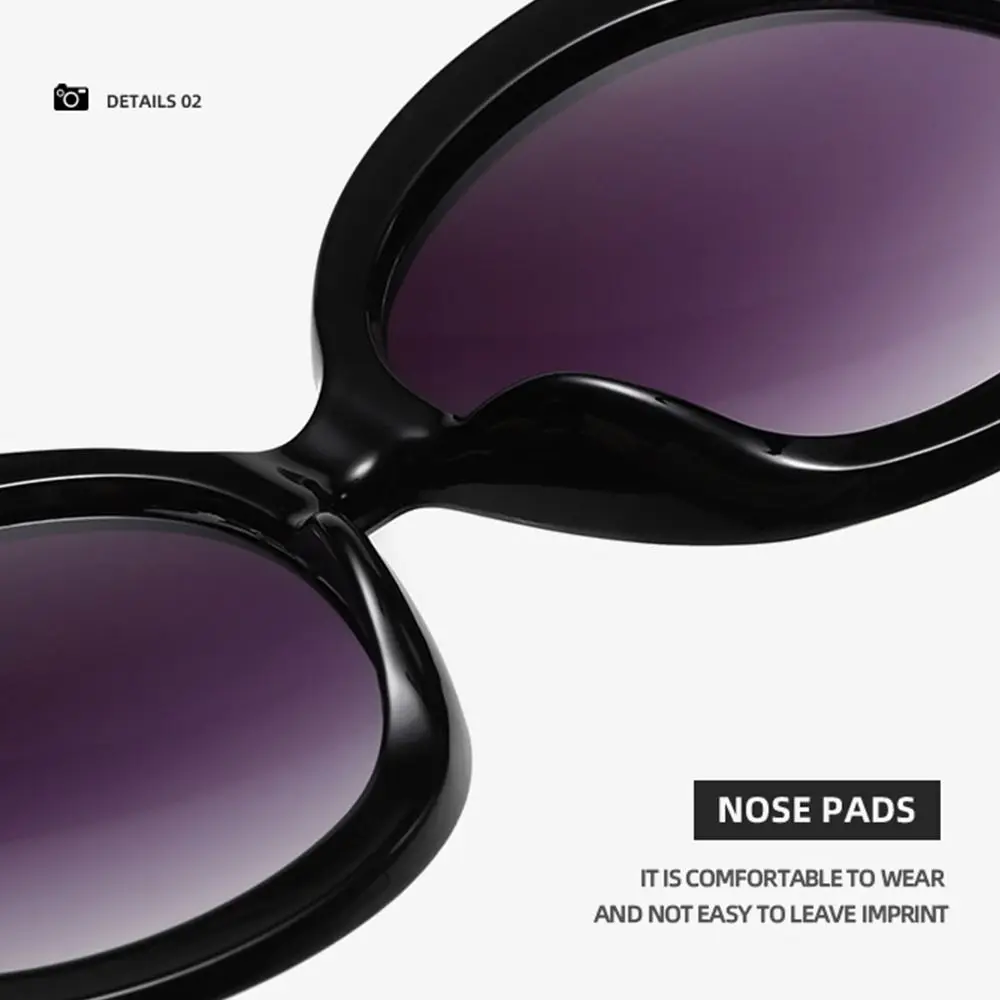 Vintage Gradient Round Oversized Shades Goggle Women Sunglasses Sun Glasses