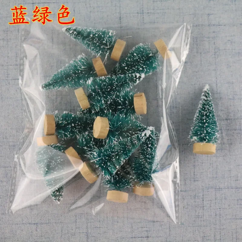 12 Pieces Mini Christmas Tree christmas tree ornaments mini christmas tree Sisal Silk Cedar Table Top Decorations Small Christmas Tree Gold Mini Window DIY Decorations