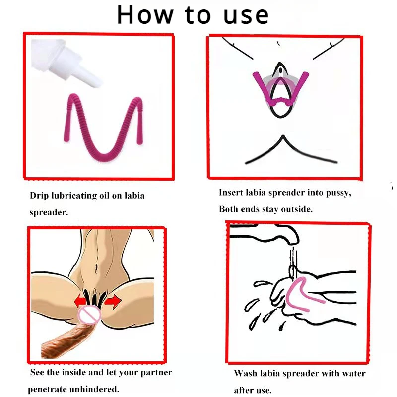 Sex Toys Labia Clamps Pussy Spreader Silicone Spot Clitoris Stimulation Oral Sex Vagina Speculum BDSM Bondage