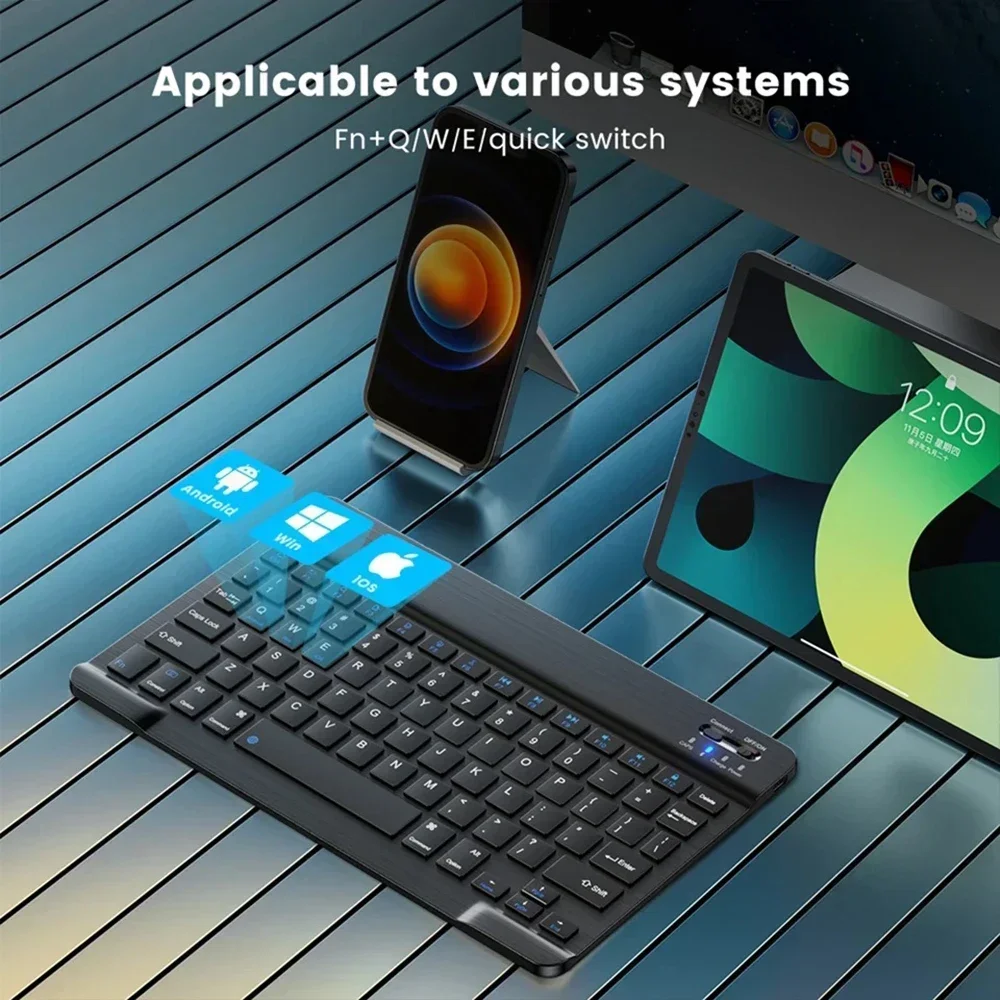 Bluetooth-Compatible Keyboard Wireless Keyboard For Android IOS Windows 78 Key Ultra-Slim Keyboards For Tablet Smartphone IPad