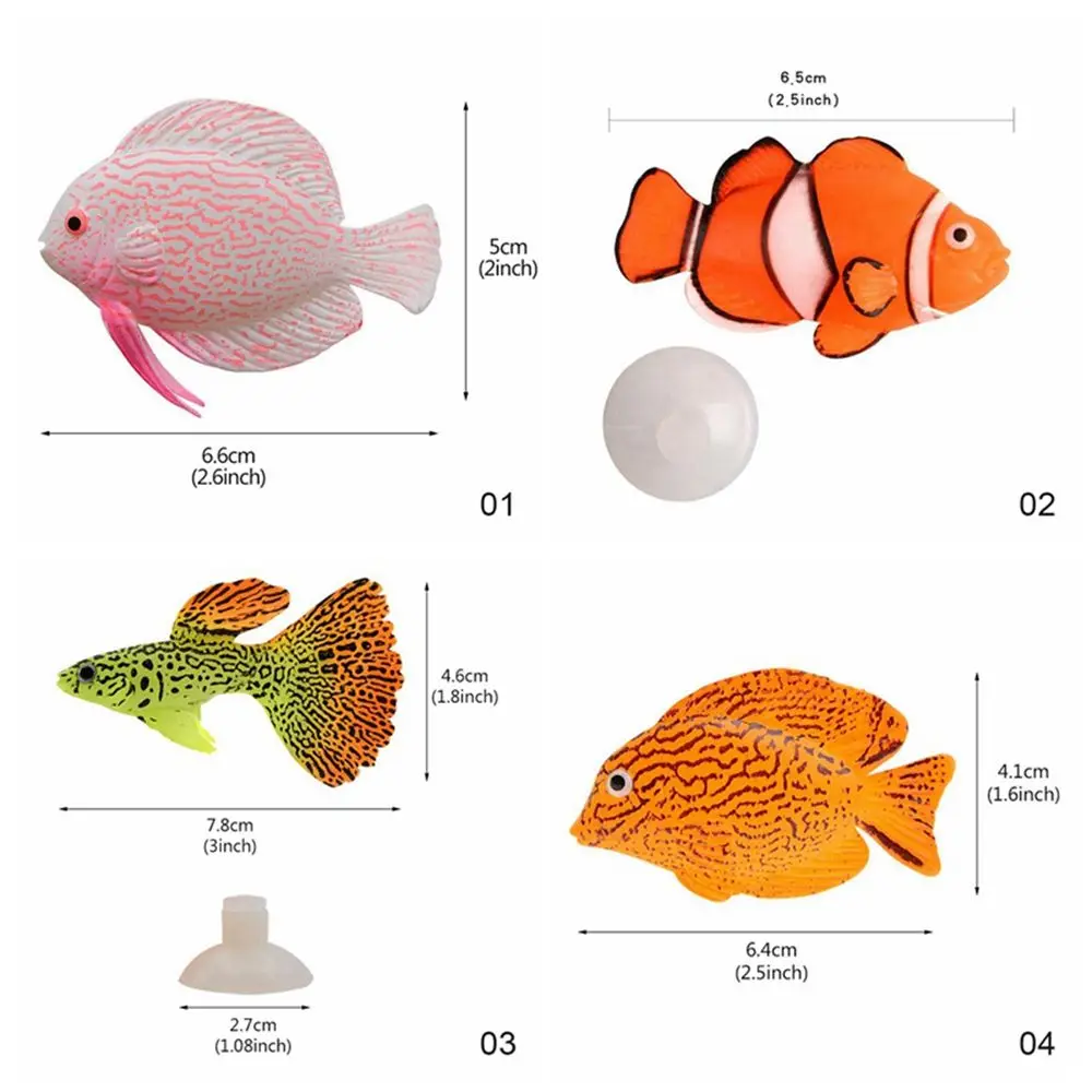 Glow In The Dark Artificial Aquarium Goldfish Ornament Fish Tank Jellyfish For Garden Ornament Fish Tank Decoration