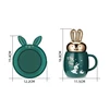 New Smart Thermostatic Coaster Cute Rabbit Mug Warmer Set Cup Heating Pad Home Office Gift Coffee Mug Warmer Water Heater 6