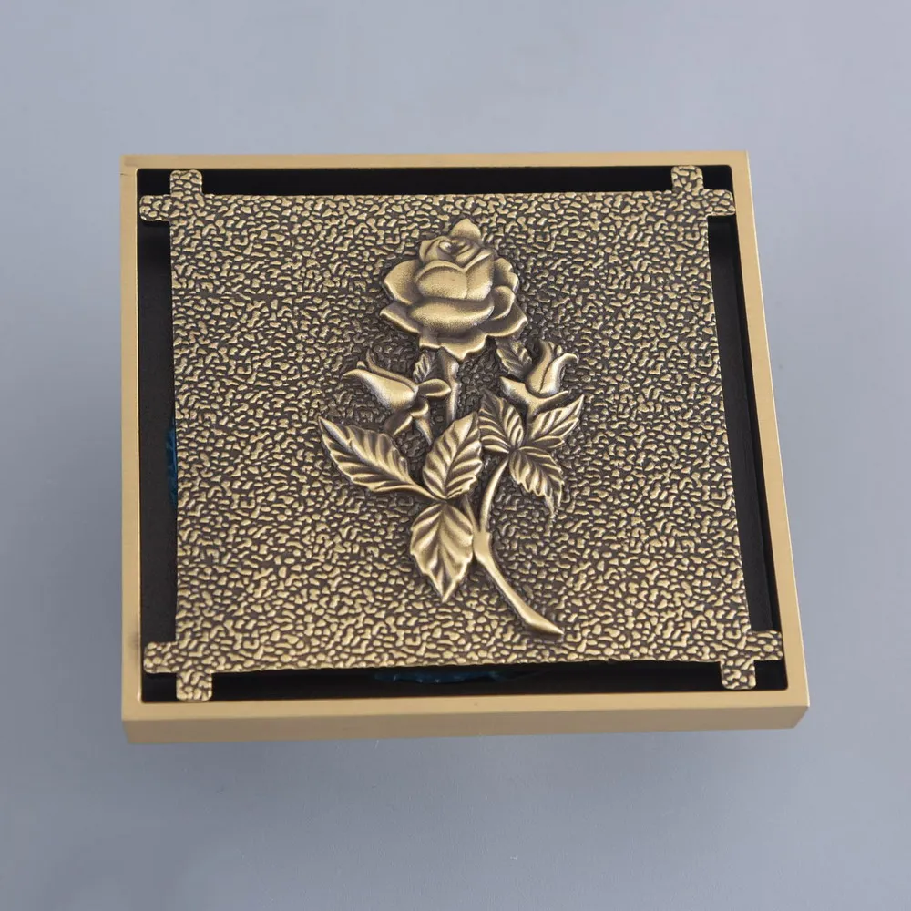 

Стоки 10*10 см античный медный душевой трап ванная комната квадратная крышка анти-запах фильтр для волос балкон трап Nhr012