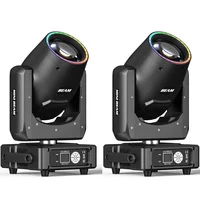 Yiflamefly 2Pcs 450W Moving Head Light RGBW DMX Stage Light DMX Controlled Sound Activated Play DJ Light For Wedding Party Music 1
