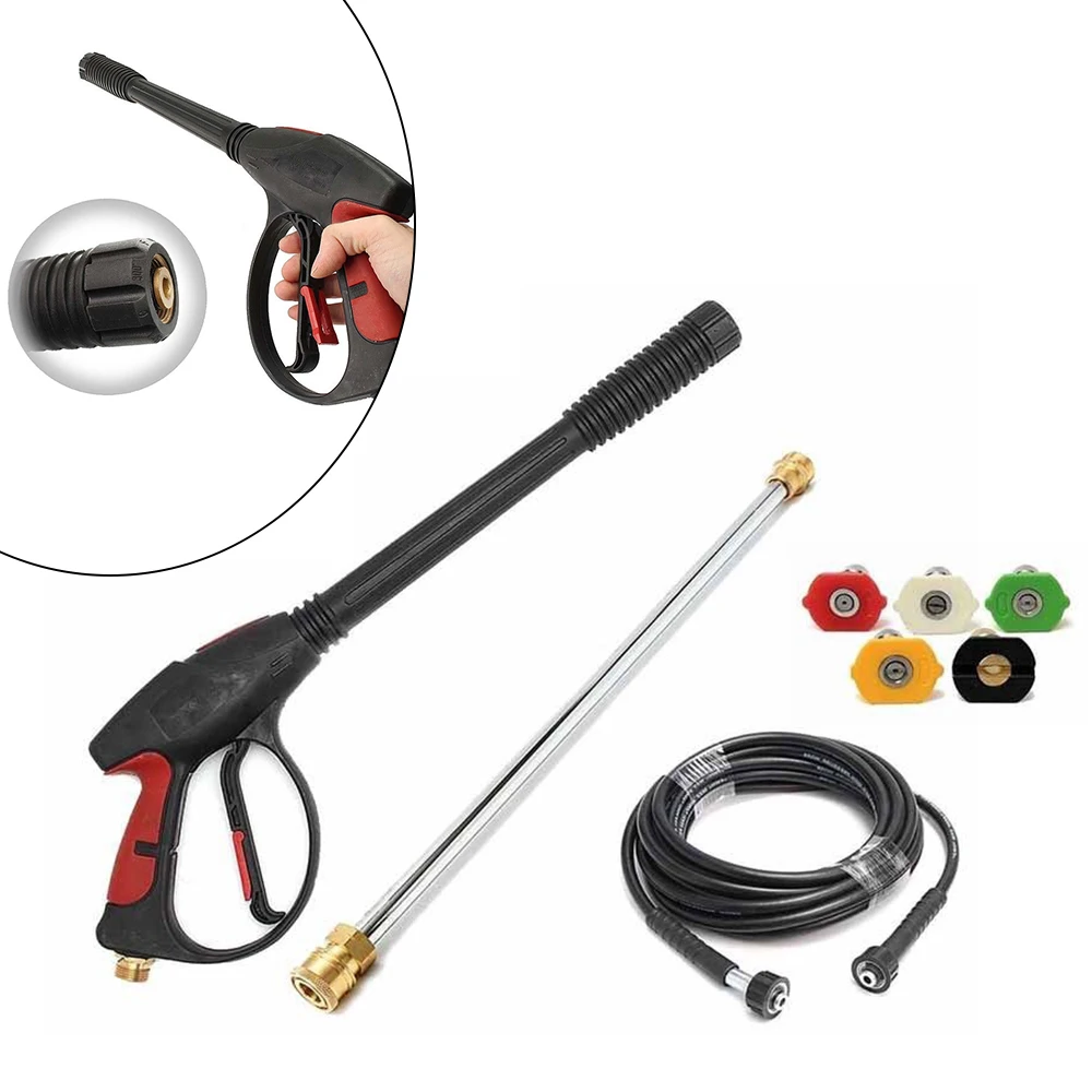 3000PSI Electric Cordless High Pressure Cleaner Spray Gun Wand Lance Nozzle Tips Hose Kit Cleaning Machine 4