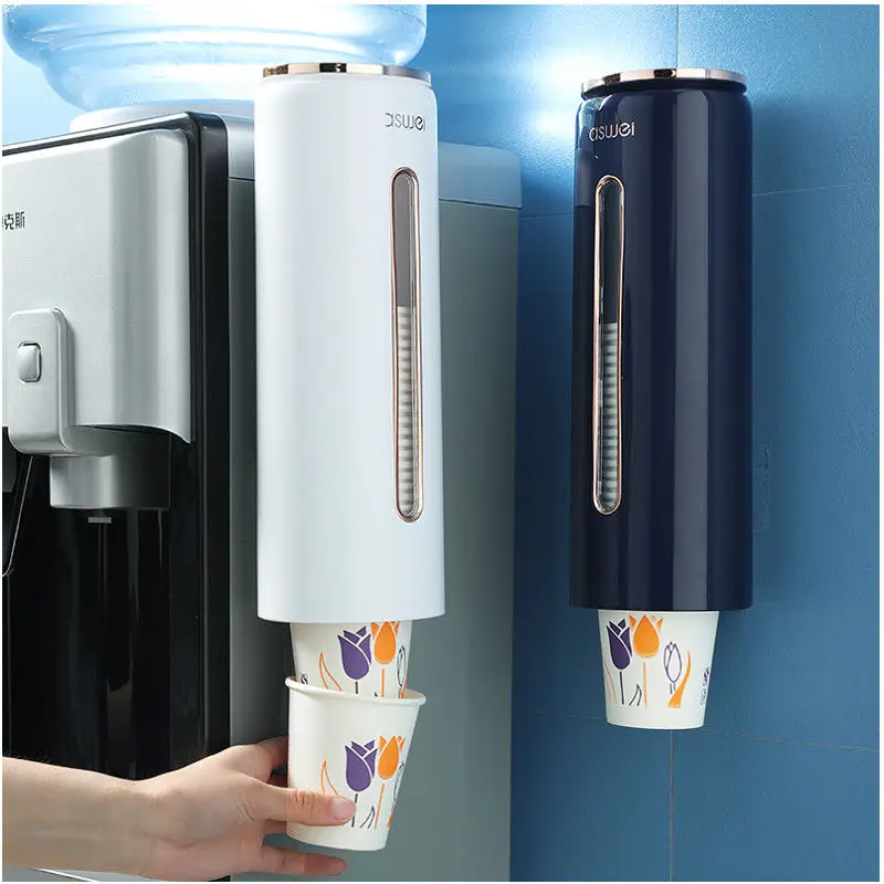 Disposable Water Dispenser Cup Holder Automatic Storage Rack Wall