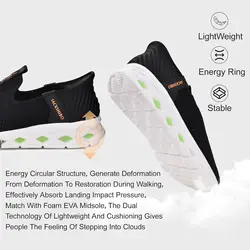 Mens Hands Free Slip ins Shoes Slip On Walking Shoes for Women Arch Support Comfort Lightweight Walking Sneakers