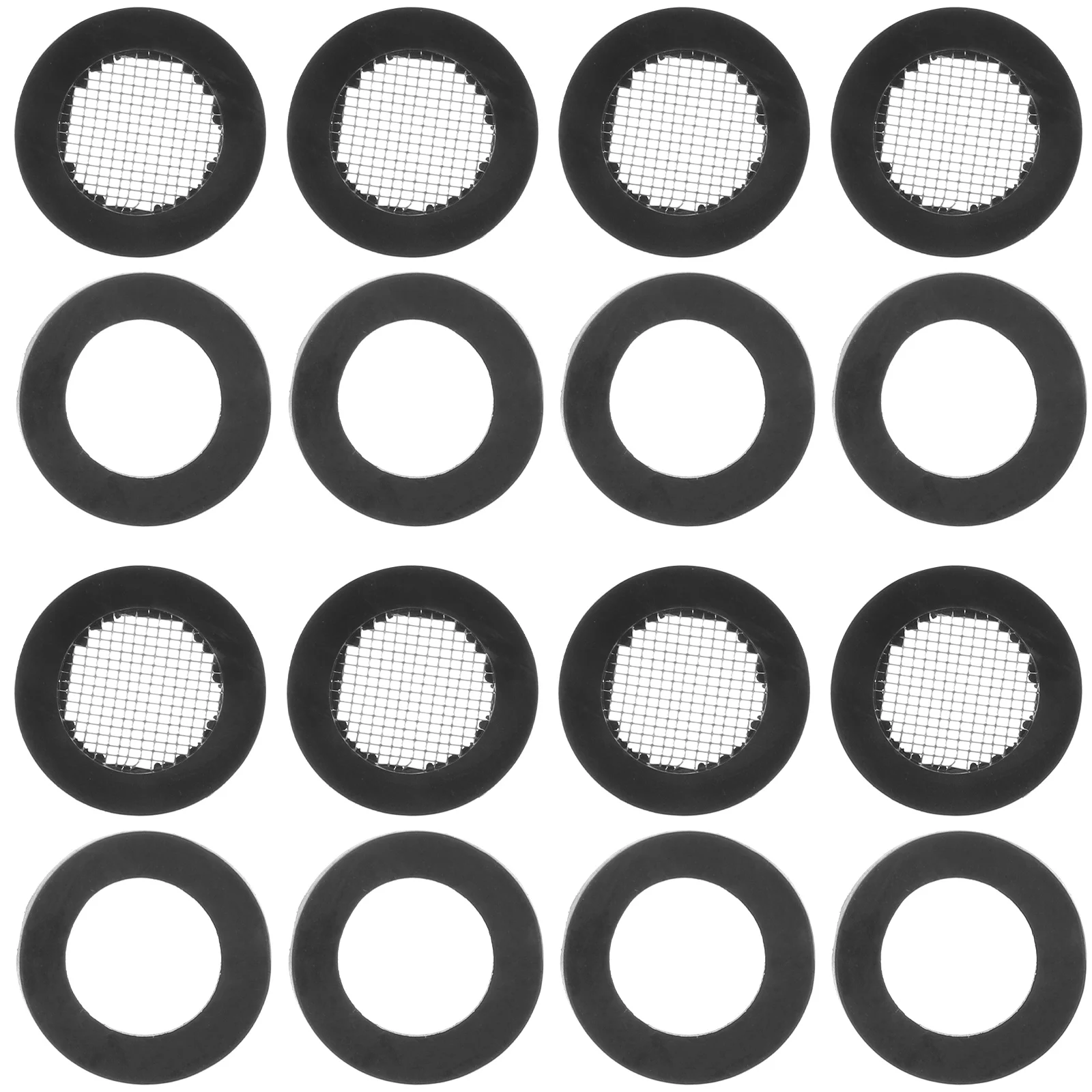 

1 Set of Filter Hose Washer Hose Rubber Washer with Stainless Steel Filter