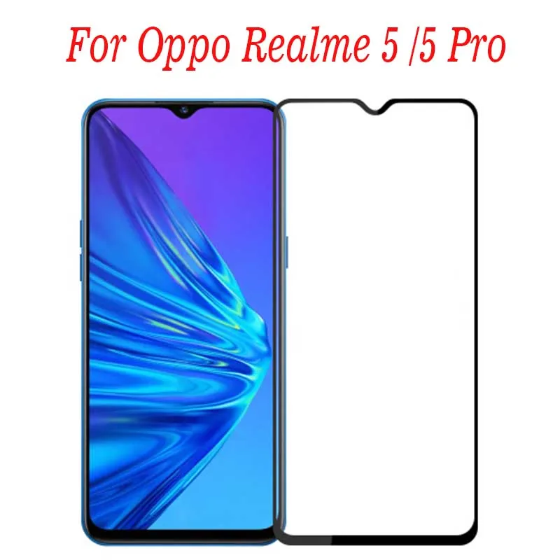 

2 шт. 3D полное клеевое закаленное стекло для OPPO Realme 5 Полное покрытие экрана Взрывозащищенная защитная пленка для экрана для OPPO Realme 5 Pro