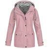 2025 Outdoor Sports Hooded Jacket Women Spring Autumn Windproof Waterproof Windbreakers Lady Stripe Lining Oversize Loose Coats 5
