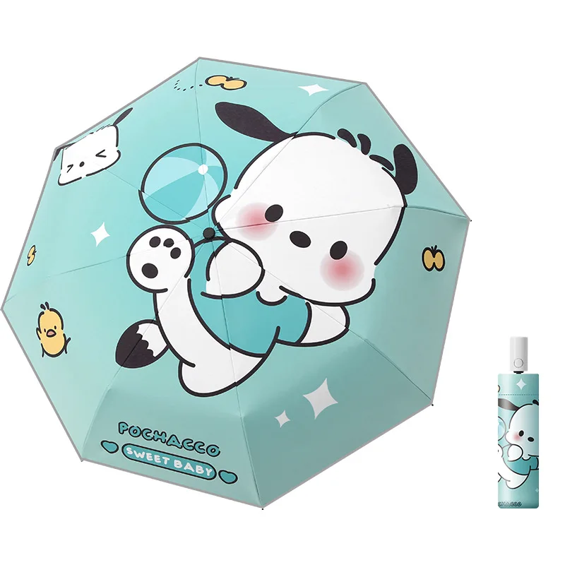 

Cinnamoroll Pochacco My Melody Sanrio Cartoon Cute Automatic Umbrella for Rain or Shine Anime Plush Toys for Girls Birthday Gift