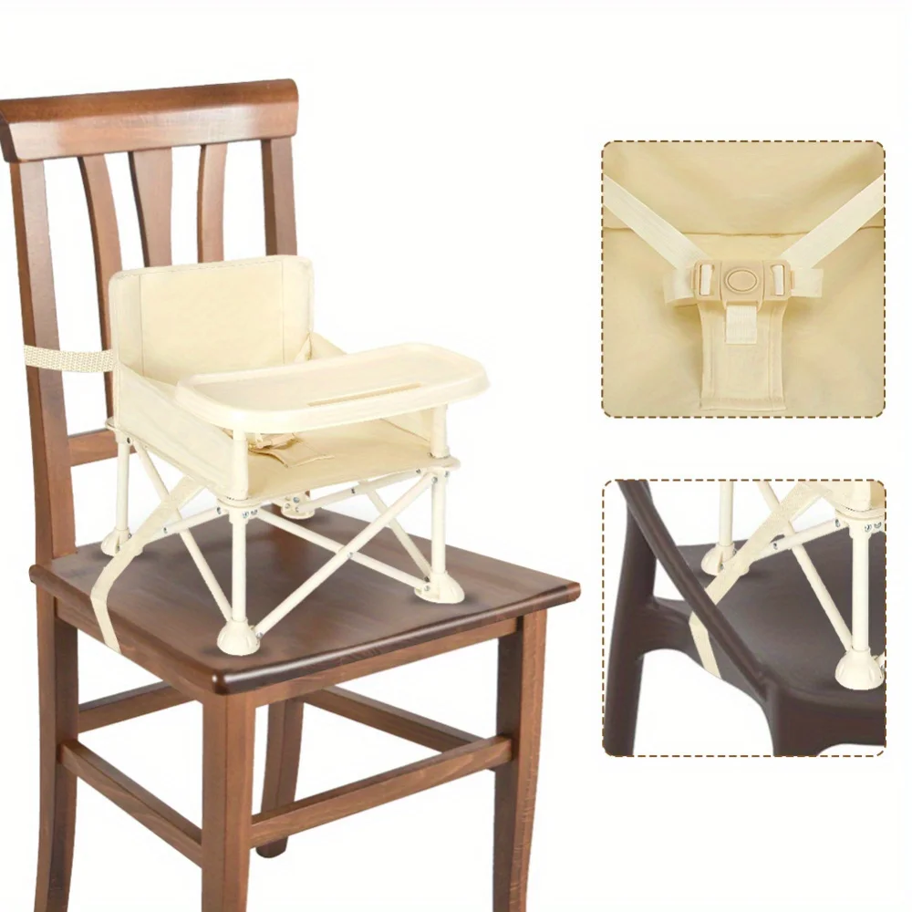 Stylish and Durable High Chair with Adjustable Footrest and Detachable Cushion for Comfortable Feeding, Perfect for Growing Babi — view 5