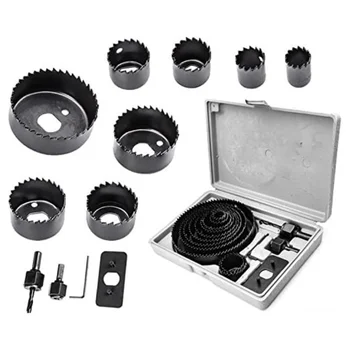 New 16Pcs/set Woodworking Hole Opener Saw Carbon Steel Drilling Tool Hole Saw Cutting Kit Electric Drill Accessories Set