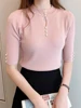 2025 Spring Autumn Korean Fashion Solid Sweater Women Short Sleeve Tops Pull Femme Casual Slim Female Pullover Knitted Clothes 4