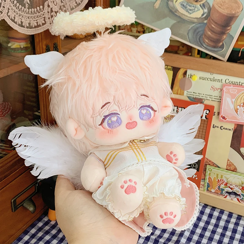 

Original Angel Cupid Cute 20cm Plush Cotton Stuffed Doll Change Clothes With Skeleton Body Plushie Toy Kawaii Birthday Gift