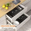 Silverware Drawer Organizer Expandable Utensil Tray for Kitchen Adjustable Flatware and Cutlery Holder Cutlery Drawer Organizer 3