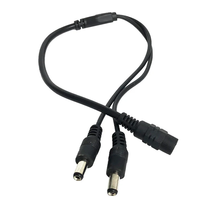 5.5 x 2.1mm 1 Female to 2 4 8 Male DC Power Splitter Plug Cable Adapter 12V For CCTV Home Security Camera Accessories DVR LED