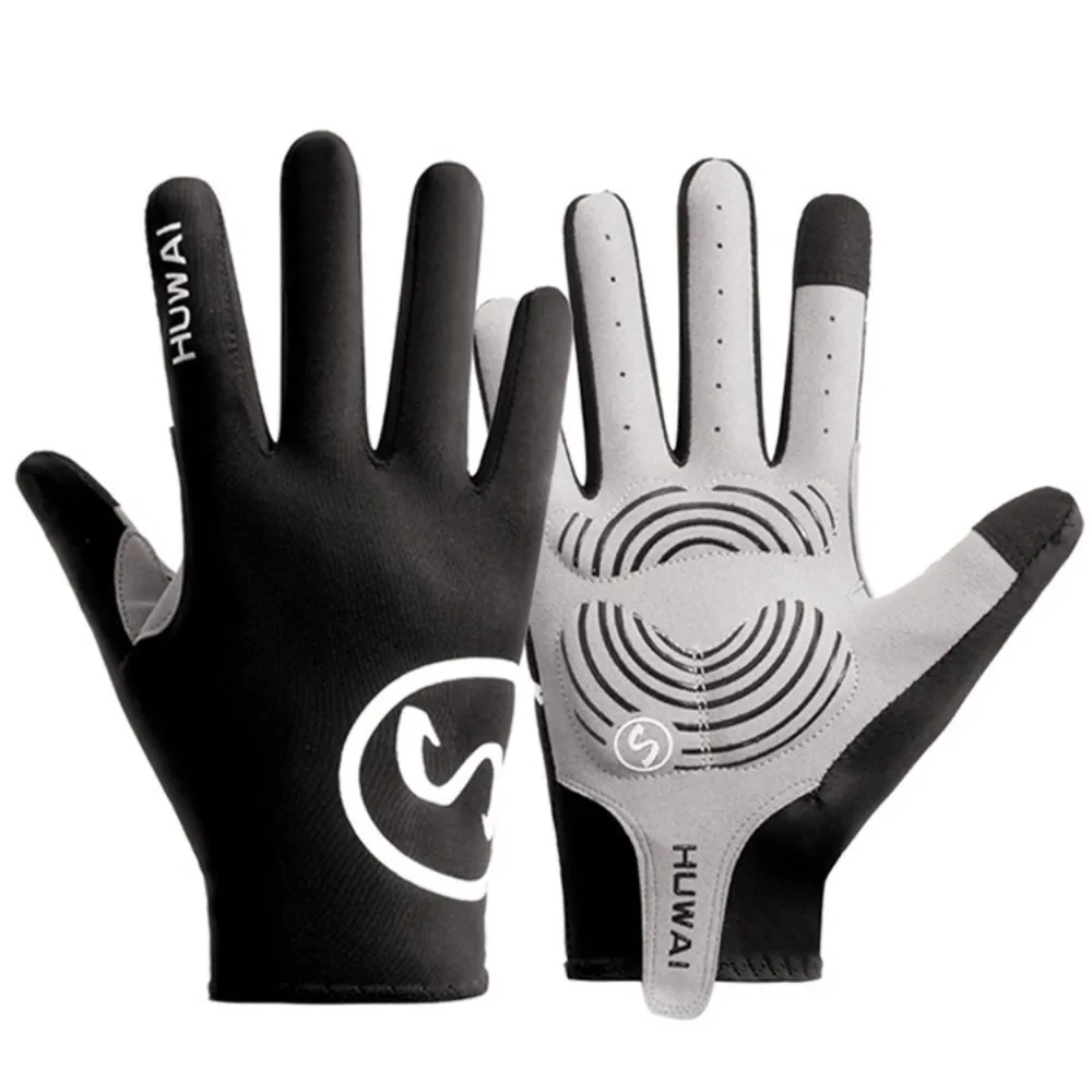New Touch Screen Long Full Fingers Anti-slip Red Women Men Bicycle Gloves Shockproof Breathable Fitness Gloves MTB Road Bike