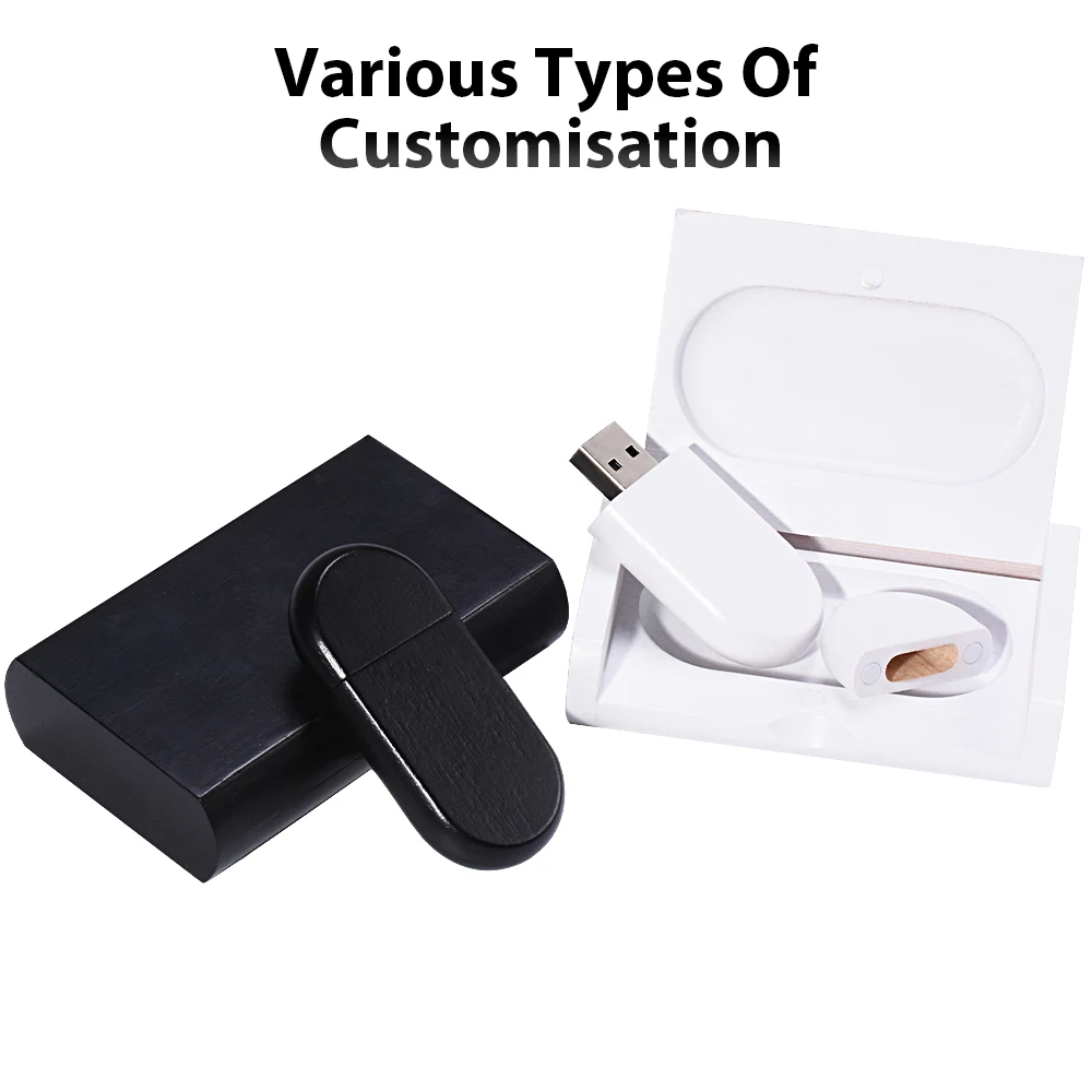 무료 맞춤 로고 메모리 스틱 128GB 창의적인 선물 펜 드라이브 64GB 나무 상자 USB 플래시 드라이브 32GB 블랙 펜드라이브 16GB U 디스크 8GB