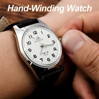 Montre Shanghai 7120 d'inspiration vintage 36 mm - Montre-bracelet mécanique pour homme pour collectionneurs et passionnés de montres 2
