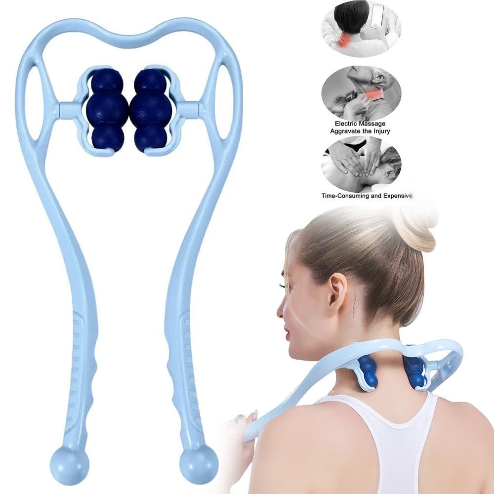 Manual Neck Massager, Trigger Point Roller Self Massager for Pain