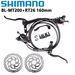 Shimano MT200 Hydraulic Disc Brake Set for E - Bikes and Mountain Bikes (MT200 RT26 2)