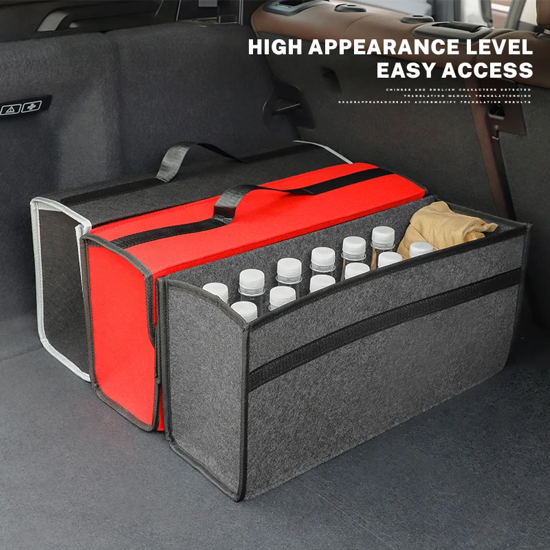 Car Felt Cloth Storage Bag Folding Organizer Box Trunk Tool Case