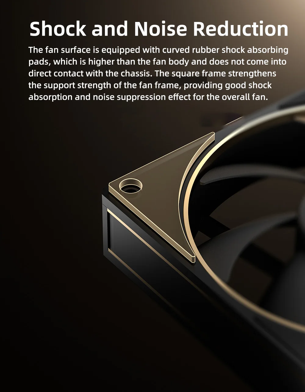 ID-COOLING Dark Gold 120mm Case Fan 4Pin PWM Daisy Chain Silent Cooling High Air