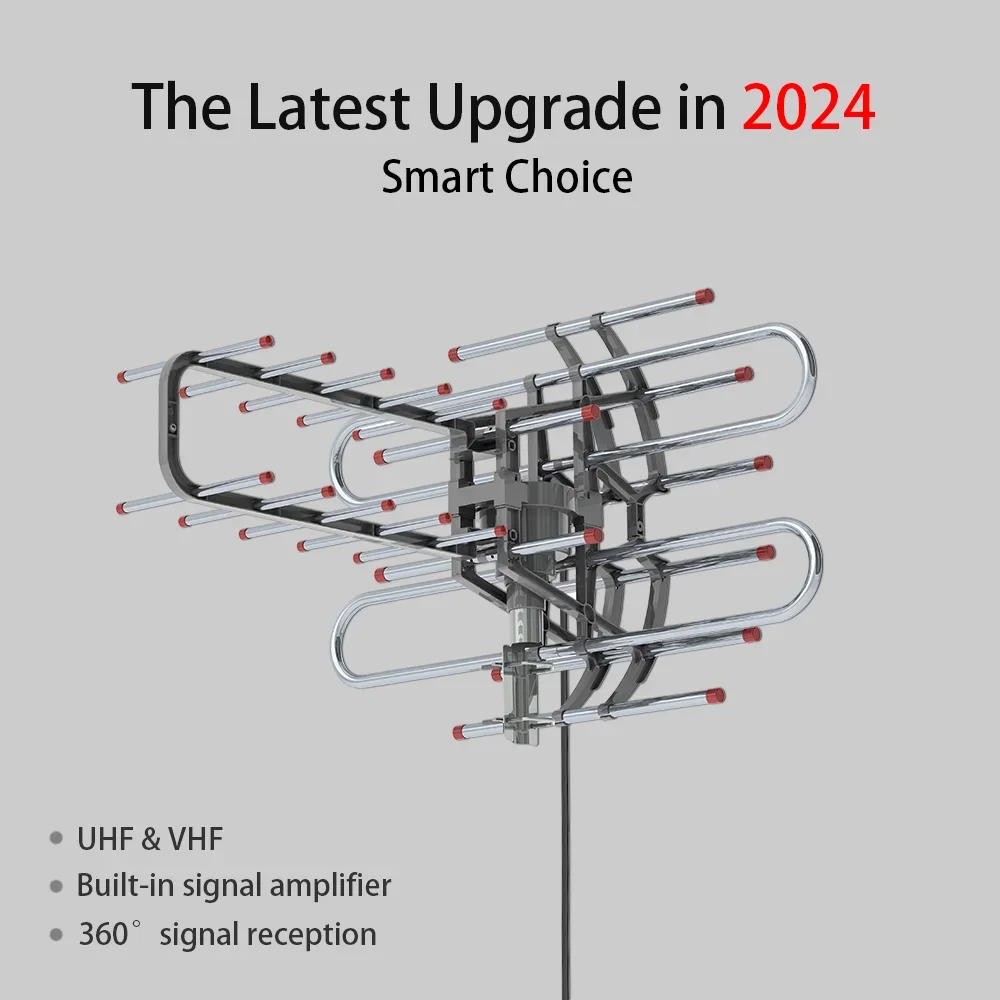 Leadzm TA-851B 350° Rotation UV Dual Frequency 45-860MHz 22-28dB Open Antenna