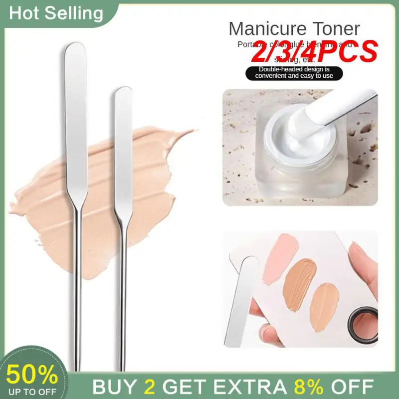 

2/3/4PCS Nail Art Tools Not Easy To Rust Toner Scraper Makeup Tool Pearl Nail Glue Stirring Rod Manicure Tools
