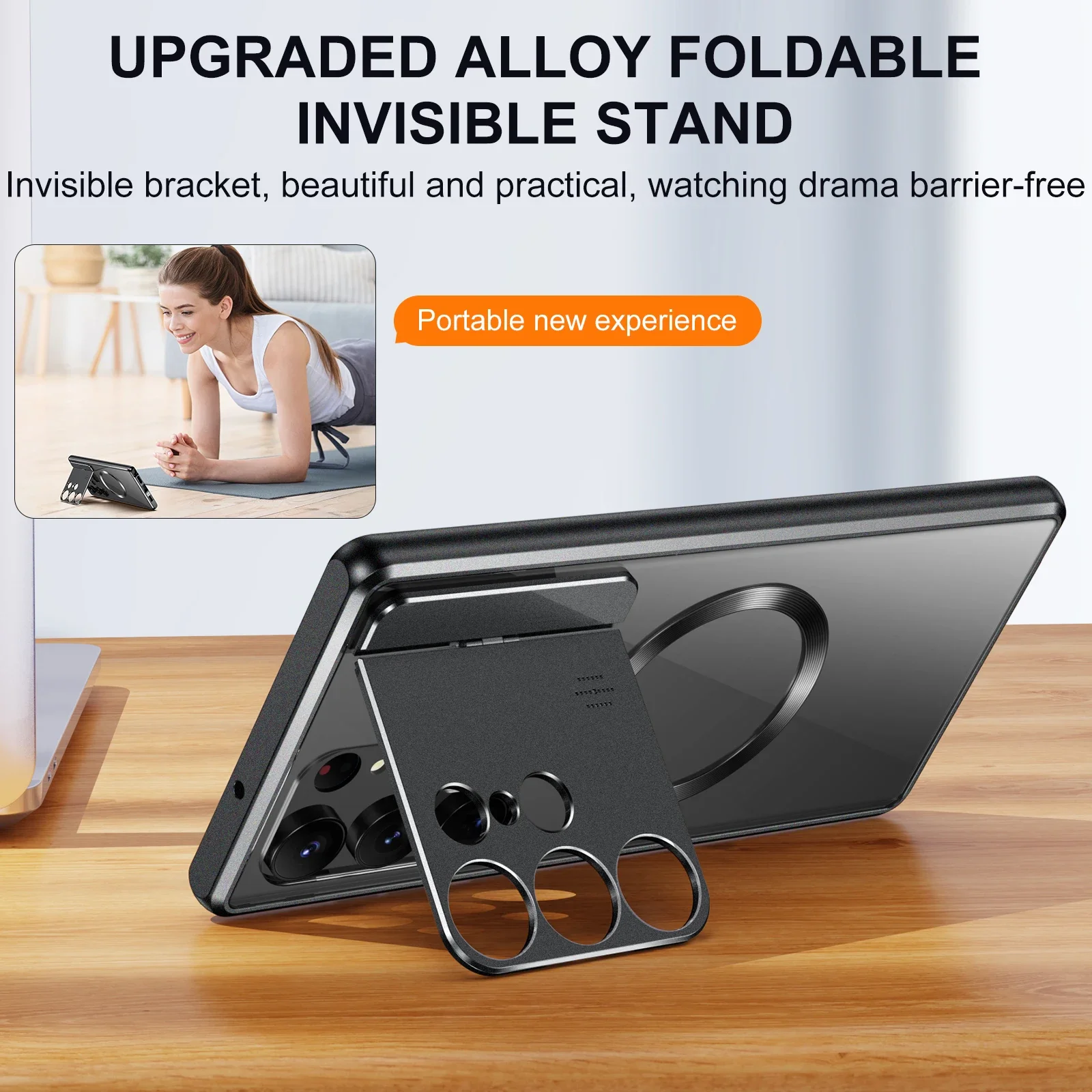 Metal Aluminum Alloy Magnetic Magsafe Case For Samsung Galaxy S23 S21 S22 Ultra Car Phone Holders Perfume Protective Back Cover