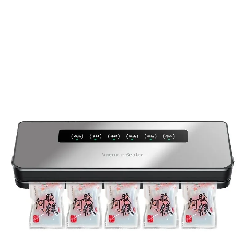 Vacuum Sealing Machine for Freshness Preservation Kitchen Air Extraction Household Food Plastic Packaging Commercial Mini 6