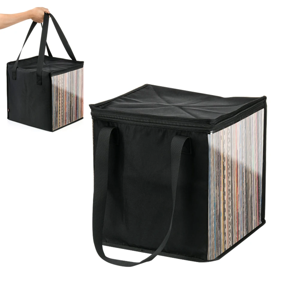 

Vinyl Record Carrying Storage Case Travel Storage Bag Dustproof Portable Case With Lid Handles For 12 Inch Vinyl Albums