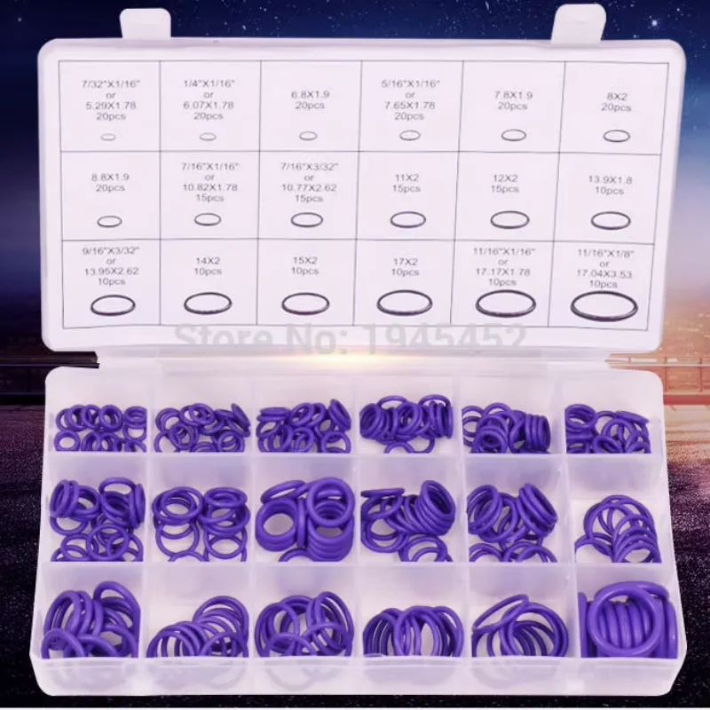 High Quality! Auto A/C Aircon Airconditioning Rubber O Ring Seal Washer Assortment Spare Parts