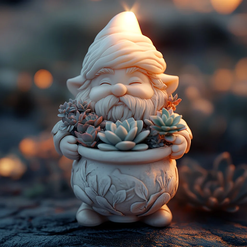 Silicone Mold Grandpa Succulent Plant Pot Resin Silicone Mold Santa Claus Storage Box Concrete Mould Beard Grandpa Candle Cup Gypsum Molds
