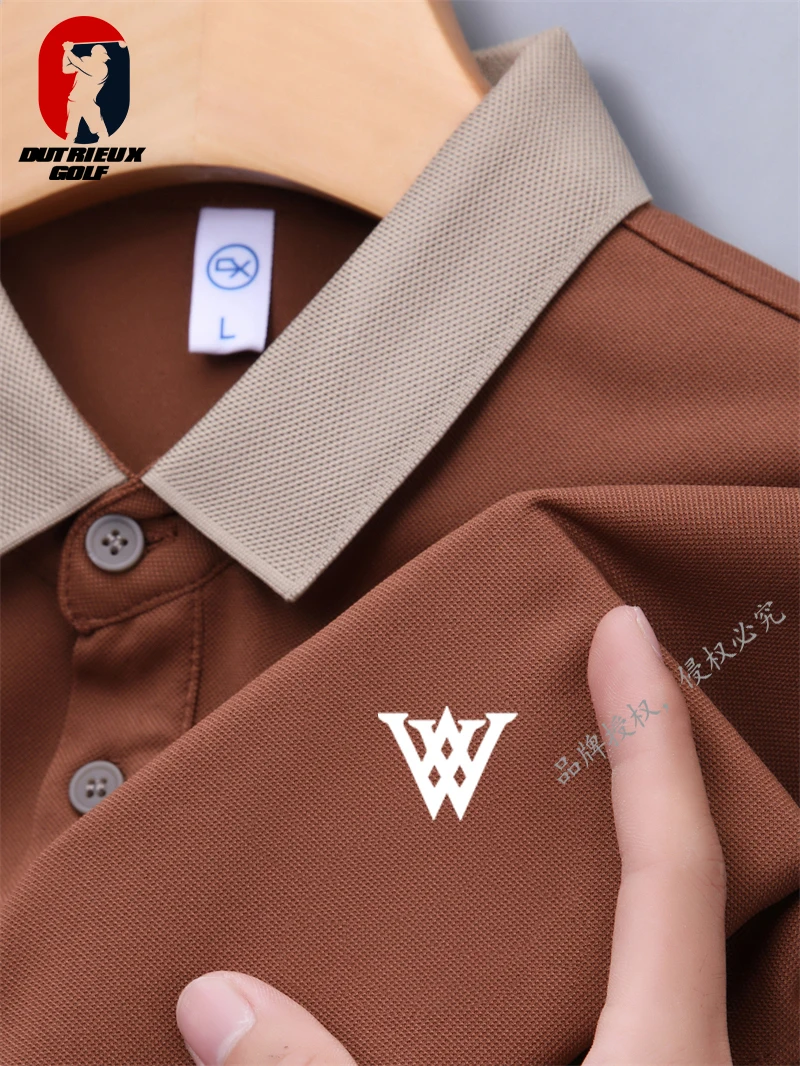 

2024 Men's Golf Fashion High Quality Breathable Polo Knitwear Spring/Summer New Business Leisure High Quality Polo Knitwear