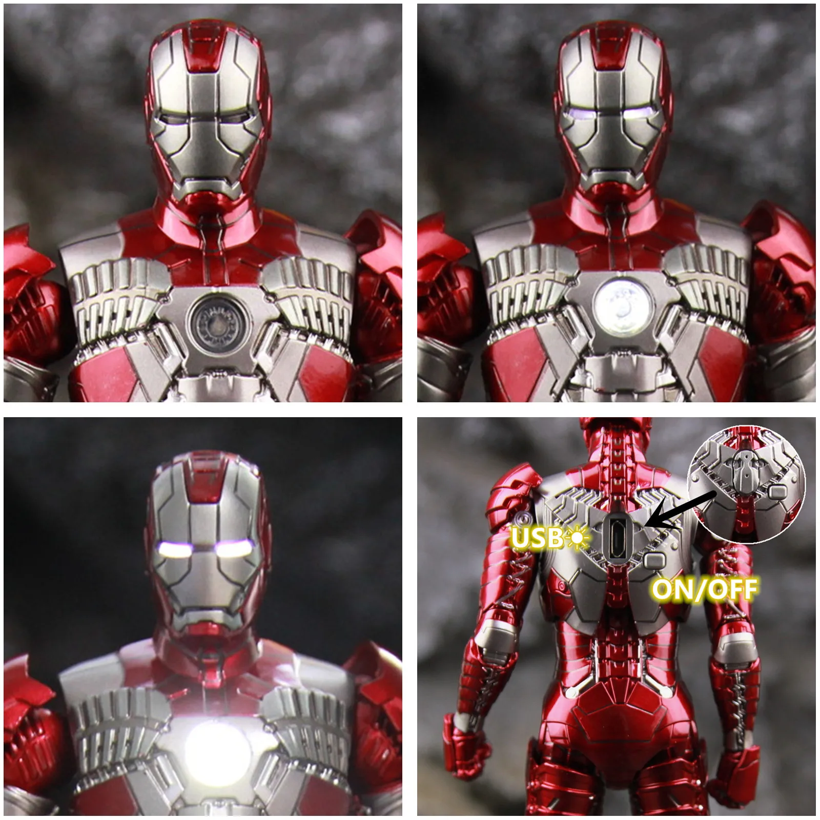 LED Light Classic Marvel Iron Man MK5 Mark V 7